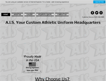 Tablet Screenshot of aisathleticuniforms.com